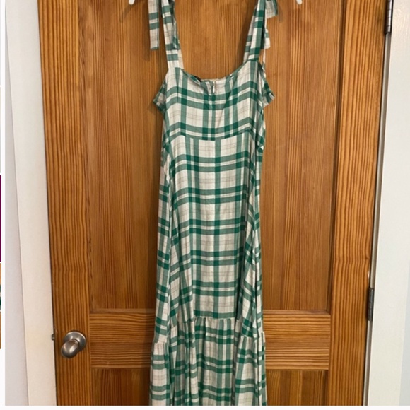ZARA Checkered Midi Dress with Buttons - Picture 3 of 4